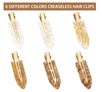 Grandeur Pack of 12 Acrylic Resin Creaseless Hair Clips