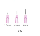 34G Hypodermic Needles - Medical Disposable Meso Needles (1.5mm)
