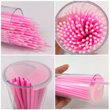 100 Pieces Disposable Micro Applicators Brush for Makeup and Personal Care