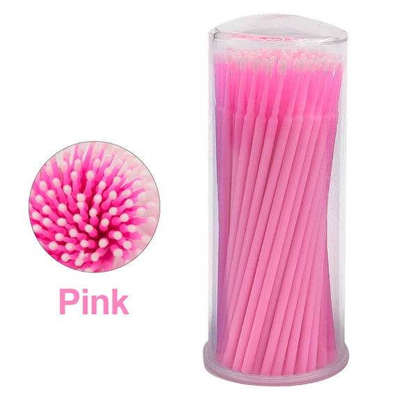 100 Pieces Disposable Micro Applicators Brush for Makeup and Personal Care
