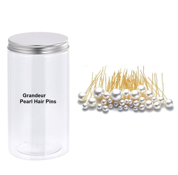 Grandeur Container of Pearl Hair Pins