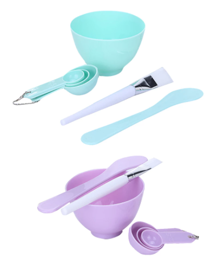 Facial Mask Mixing Bowl Set (Bowl with measuring spoons, mixing spatula and brush)