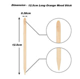12.5cm long orange wood stick for nails - Wooden cuticle pushers. Orangewood sticks