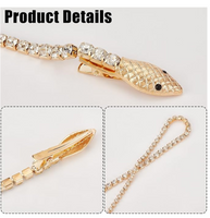 Snake Hair Clip & Rhinestone Chain with 12 Grandeur Bobby Pins