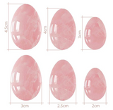 3 x Authentic Rose Quartz Yoni Eggs with Strings