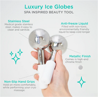 Stainless Steel Ice Globes - Facial wands - Cooling wands