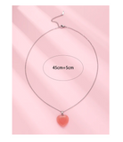 Glow in the Dark Heart Shaped Pendant Necklace