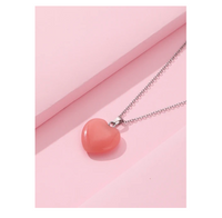 Glow in the Dark Heart Shaped Pendant Necklace