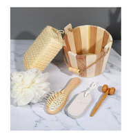 Wooden Bucket Spa Exfoliation Gift Set
