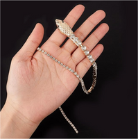Snake Hair Clip & Rhinestone Chain with 12 Grandeur Bobby Pins