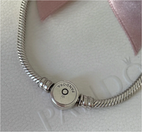 Sparkling Blue Circle Clasp Snake Chain Bracelet and 3ml Grandeur Perfume