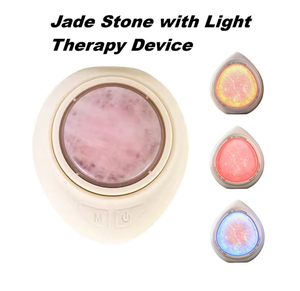 Jade stone with light therapy device 