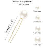 Grandeur Container of Pearl Hair Pins