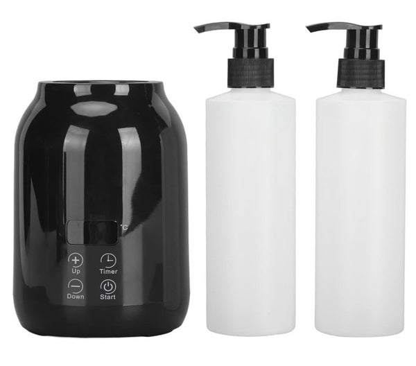 Massage Oil Warmer Heater with two empty bottles