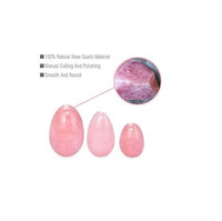 3 x Authentic Rose Quartz Yoni Eggs with Strings