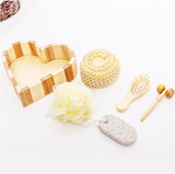 Wooden Heart Shaped Exfoliating Body Scrubs and Massage