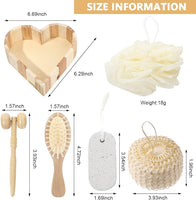 Wooden Heart Shaped Exfoliating Body Scrubs and Massage
