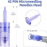 Dr Pen A6 42 Pin Microneedling Cartridge. These cartridges will fit the Dr Pen A6, Dr Pen E30, Dr Pen N2, Dr Pen M5, Dr Pen M7, Dr Pen A1 Cartridge. 
Dr Pen Ultima A6 Replacement Cartridges - Microneedle stretch marks with the 42 Pin Needle Cartridge