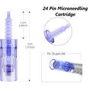Dr Pen A6 24 Pin Microneedling Cartridge. These cartridges will fit the Dr Pen A6, Dr Pen E30, Dr Pen N2, Dr Pen M5, Dr Pen M7, Dr Pen A1 Cartridge