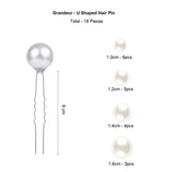Grandeur Container of Pearl Hair Pins