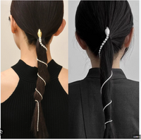 Snake Hair Clip & Rhinestone Chain with 12 Grandeur Bobby Pins