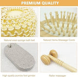 Wooden Heart Shaped Exfoliating Body Scrubs and Massage