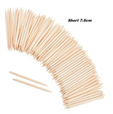 Orange Wood Sticks for Nails (Short)