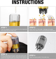 Hair Applicator Massager - Head Massage Comb, 2ml Pipette & 10ml Grandeur Sweet Almond Oil