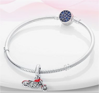 Sparkling Blue Circle Clasp Snake Chain Bracelet and 3ml Grandeur Perfume