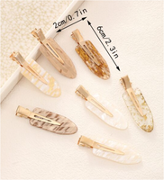 Grandeur Pack of 12 Acrylic Resin Creaseless Hair Clips