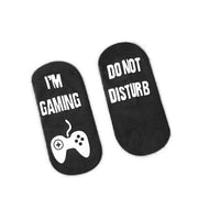 Gamer Socks - 1 Pair Ankle Socks - I'm Gaming, Do not Disturb