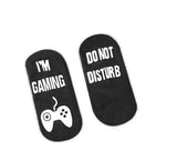 Gamer Socks - 1 Pair Ankle Socks - I'm Gaming, Do not Disturb