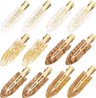 Grandeur Pack of 12 Acrylic Resin Creaseless Hair Clips