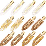 Grandeur Pack of 12 Acrylic Resin Creaseless Hair Clips