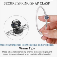 Sparkling Blue Circle Clasp Snake Chain Bracelet and 3ml Grandeur Perfume