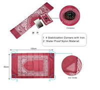 Pocket Prayer Mat (Musallah) with Compass