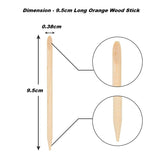 9.5cm long orange wood stick for nails - Wooden cuticle pushers