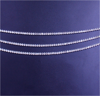 Diamante 3 Tier Waist Chain Belt and 3 ml Grandeur Oil Perfume Gift