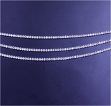 Diamante 3 Tier Waist Chain Belt and 3 ml Grandeur Oil Perfume Gift