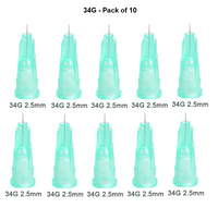 34G Hypodermic Needles - Medical Disposable Meso Needles (2.5mm)