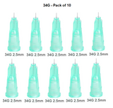 34G Hypodermic Needles - Medical Disposable Meso Needles (2.5mm)