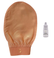 Mulberry Silk Exfoliating Mitt & 30ml Grandeur Sweet Almond Oil