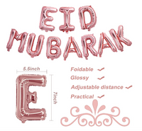 Eid Mubarak Foil Balloons & Moon & Star