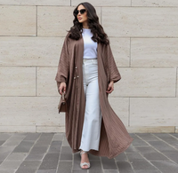 Open front Kimono Style Abaya with Pearl Studs (Free Size)