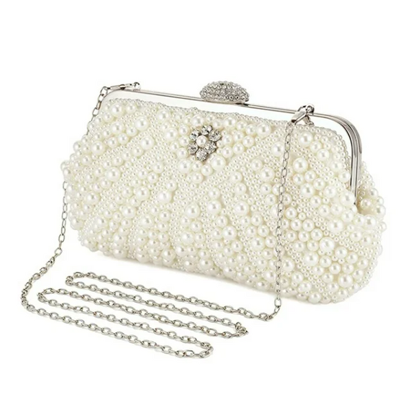 Luxury Pearl Clutch Handbag