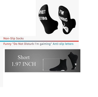 Gamer Socks - 1 Pair Ankle Socks - I'm Gaming, Do not Disturb