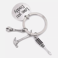 Silver Keyring with the words - Love you Daddy