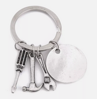 Silver Keyring with the words - If dad can't fix it no one can