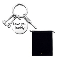 Silver Keyring with the words - Love you Daddy