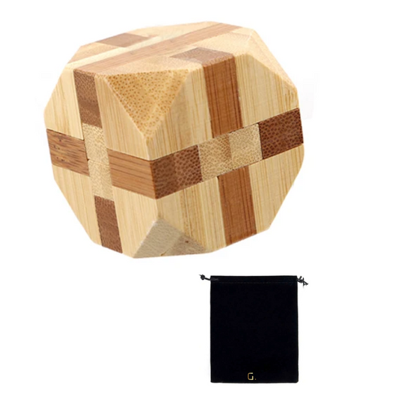 Wooden Octagon Puzzle Piece - Brainteaser